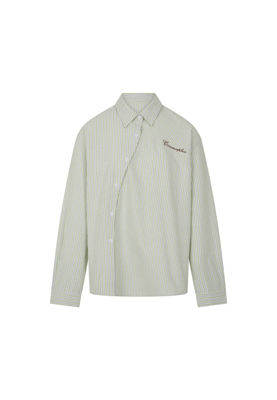 Commonplace Essentials Cortez Shirt Mint Stripe