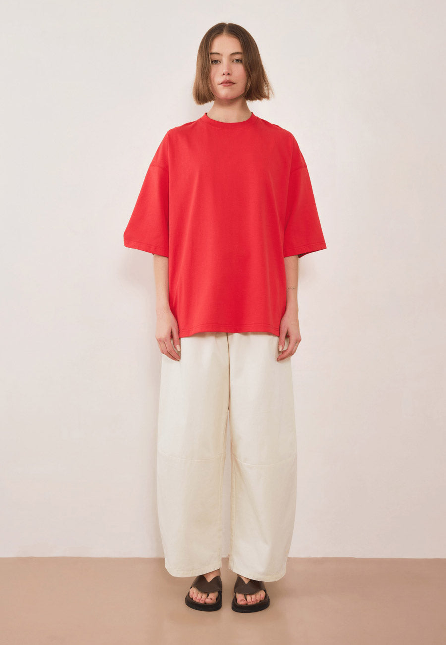 Commonplace Essentials Boundary Double Layer Barrel Pant Cream
