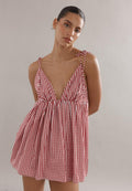 Caitlin Crisp Esther Top Red Gingham