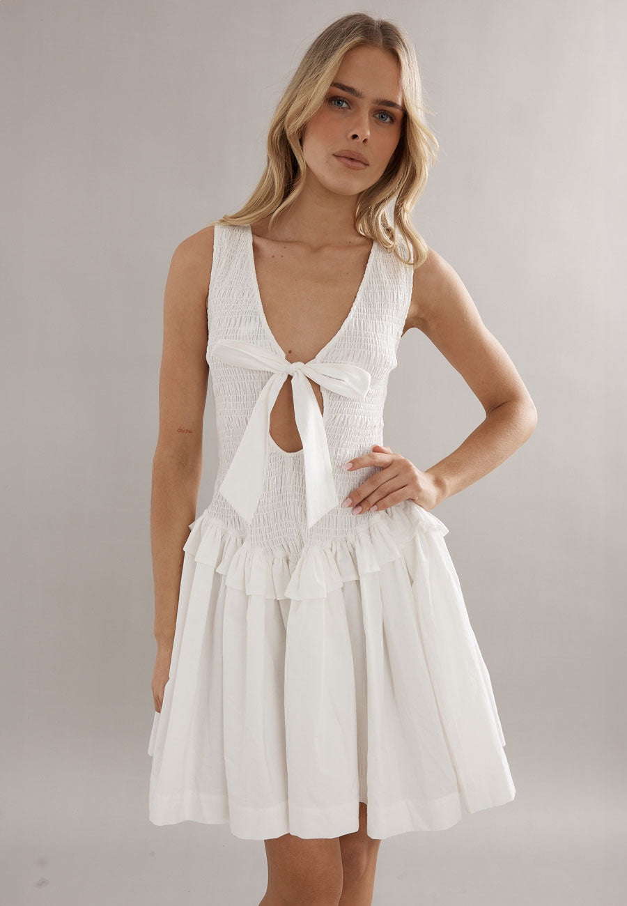 Caitlin Crisp Cindy Lou Mini Dress White