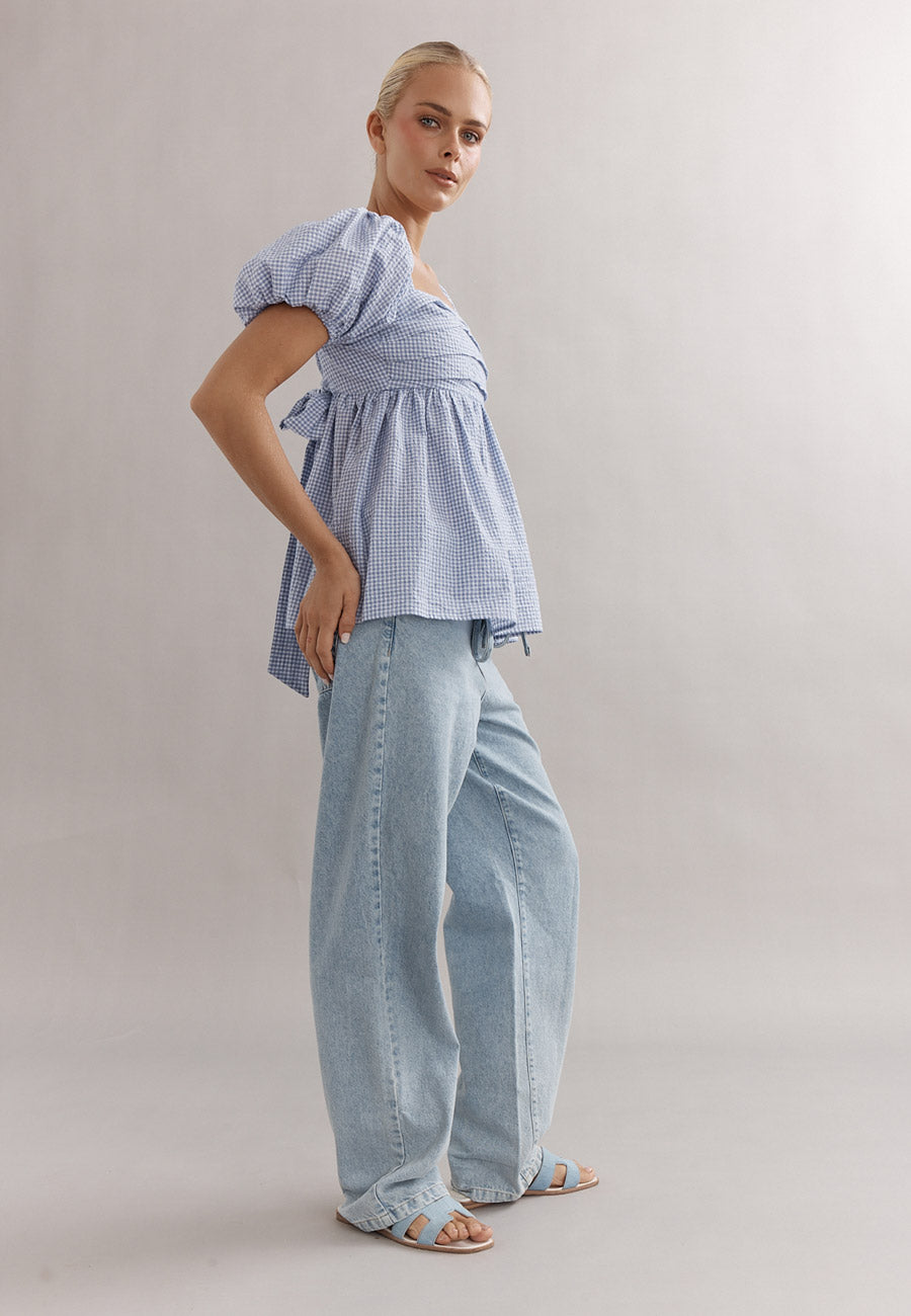 Caitlin Crisp Piper Bodice Blue Gingham