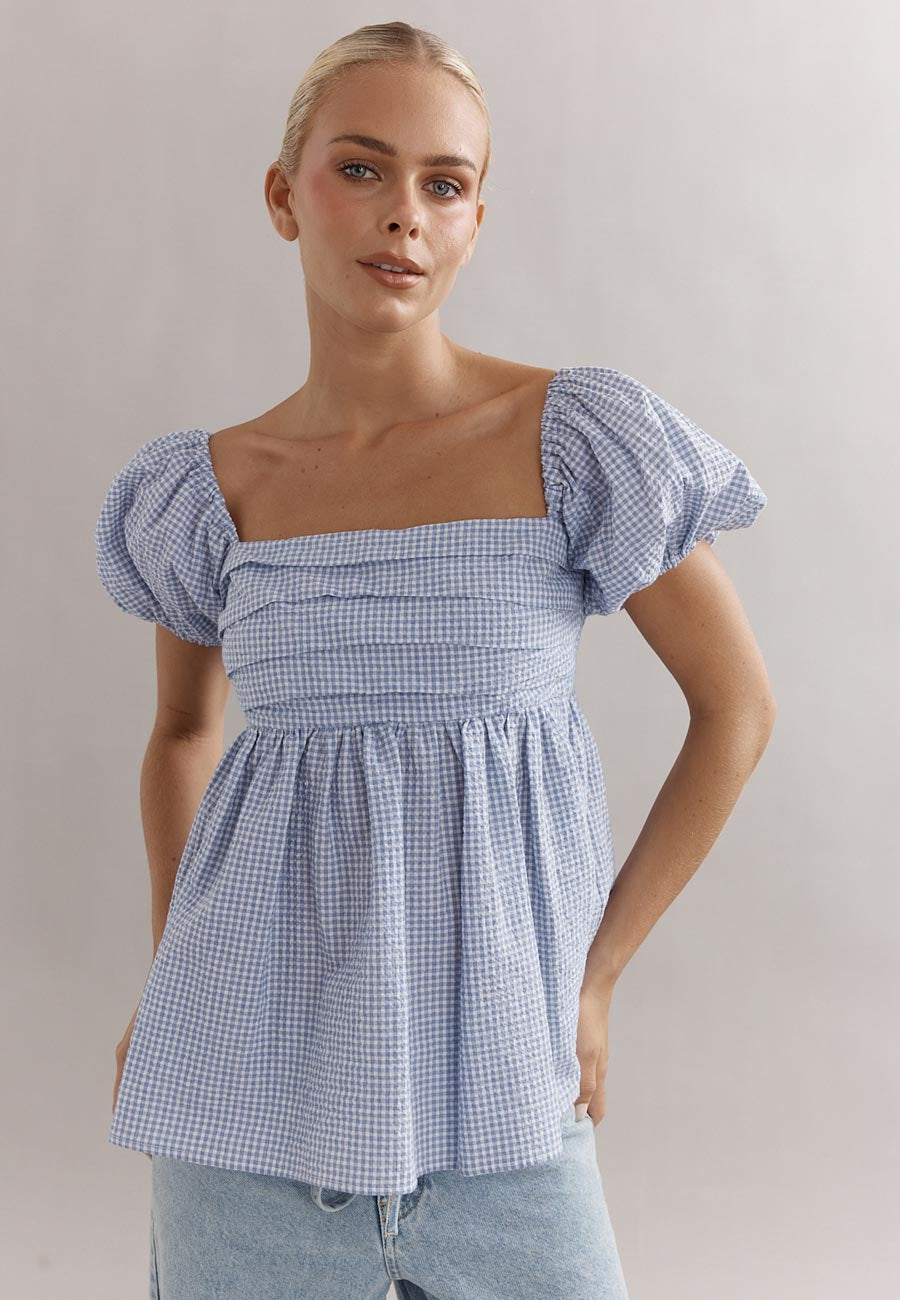 Caitlin Crisp Piper Bodice Blue Gingham