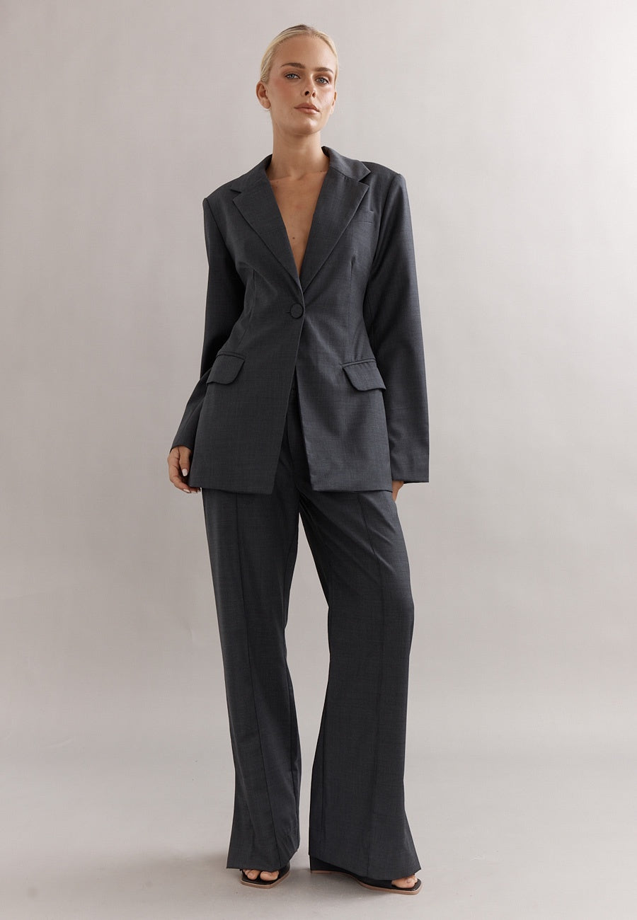 Caitlin Crisp Rory Blazer Charcoal