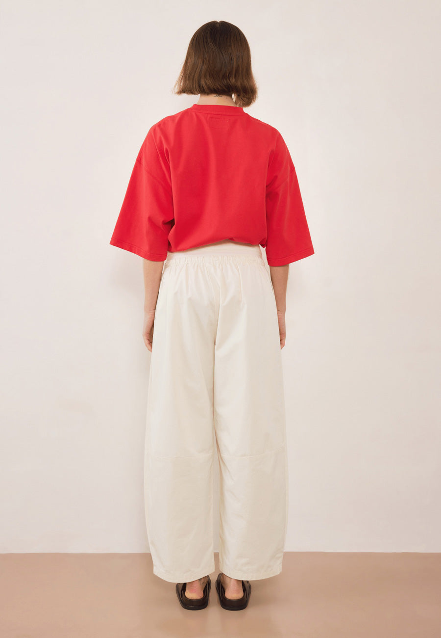 Commonplace Essentials Boundary Double Layer Barrel Pant Cream