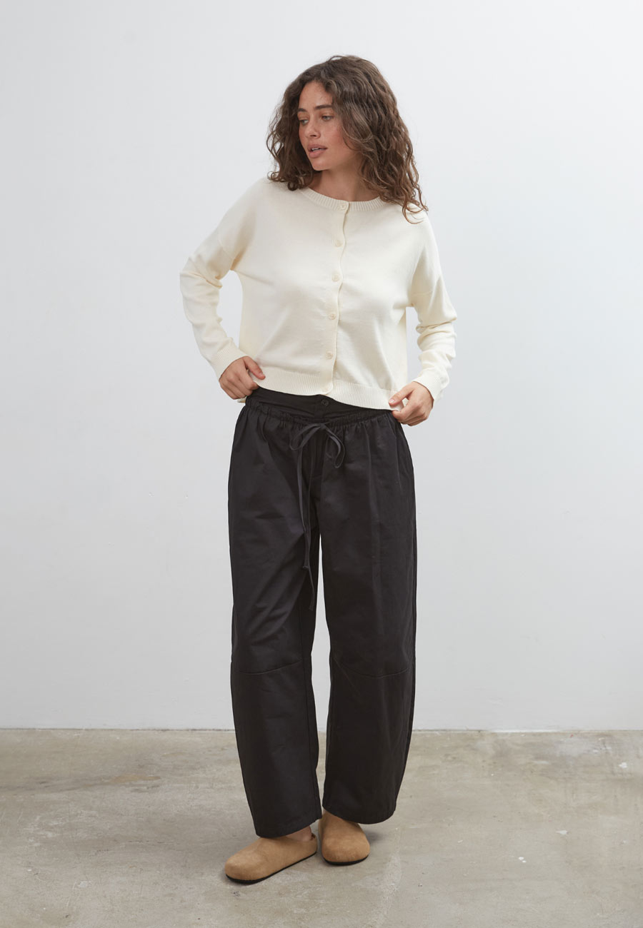 Commonplace Essentials Dawn Cotton Cardigan Ivory