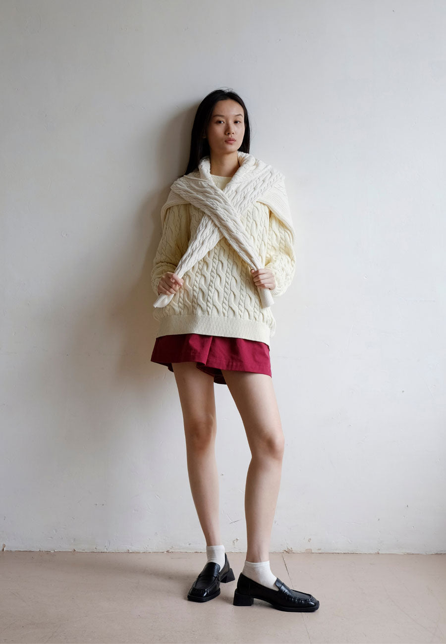 Commonplace Essentials Fisherman Knit Butter