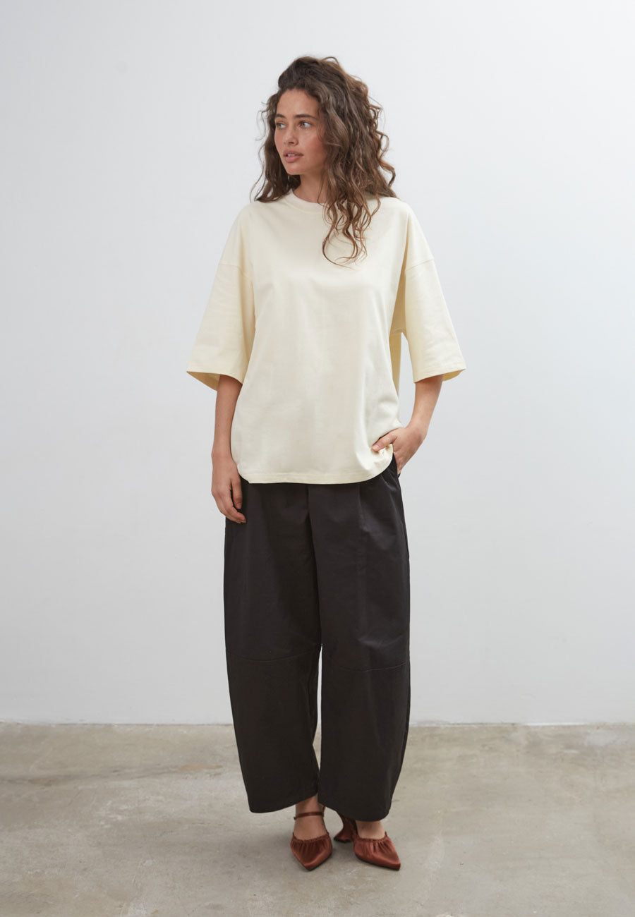 Commonplace Essentials Boundary Double Layer Barrel Pant Black