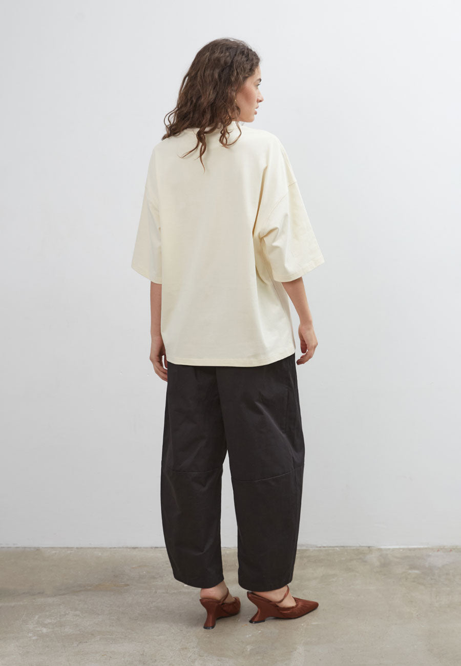 Commonplace Essentials Boundary Double Layer Barrel Pant Black