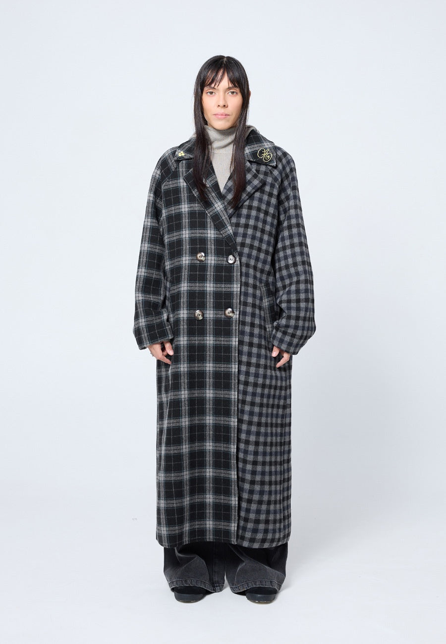 Arthur Double Breasted Blanket Coat Asphalt
