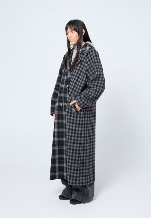Arthur Double Breasted Blanket Coat Asphalt