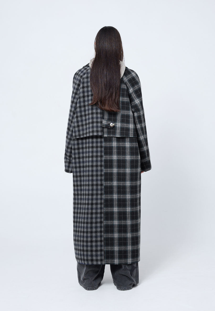 Arthur Double Breasted Blanket Coat Asphalt