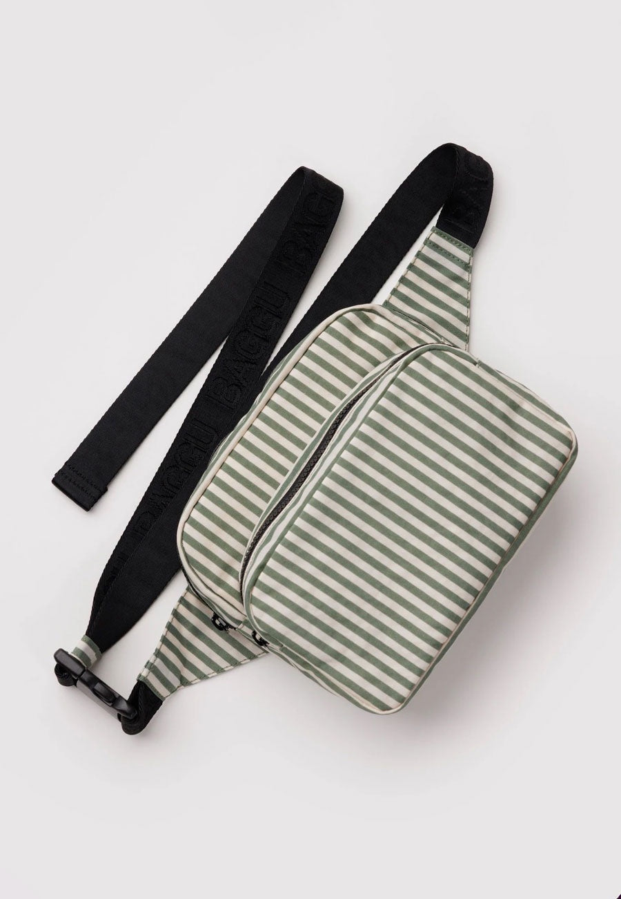 Baggu Fanny Pack Sage Stripe