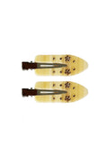 Buttermilk Accessories Maddie Creaseless Clips 2 Pack Shortbread Honey