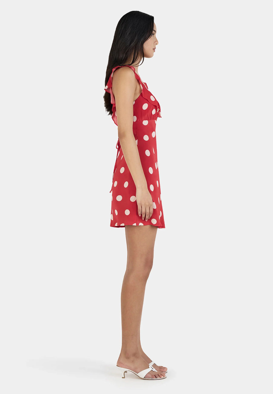 Ownley Candy Mini Dress Red Polka