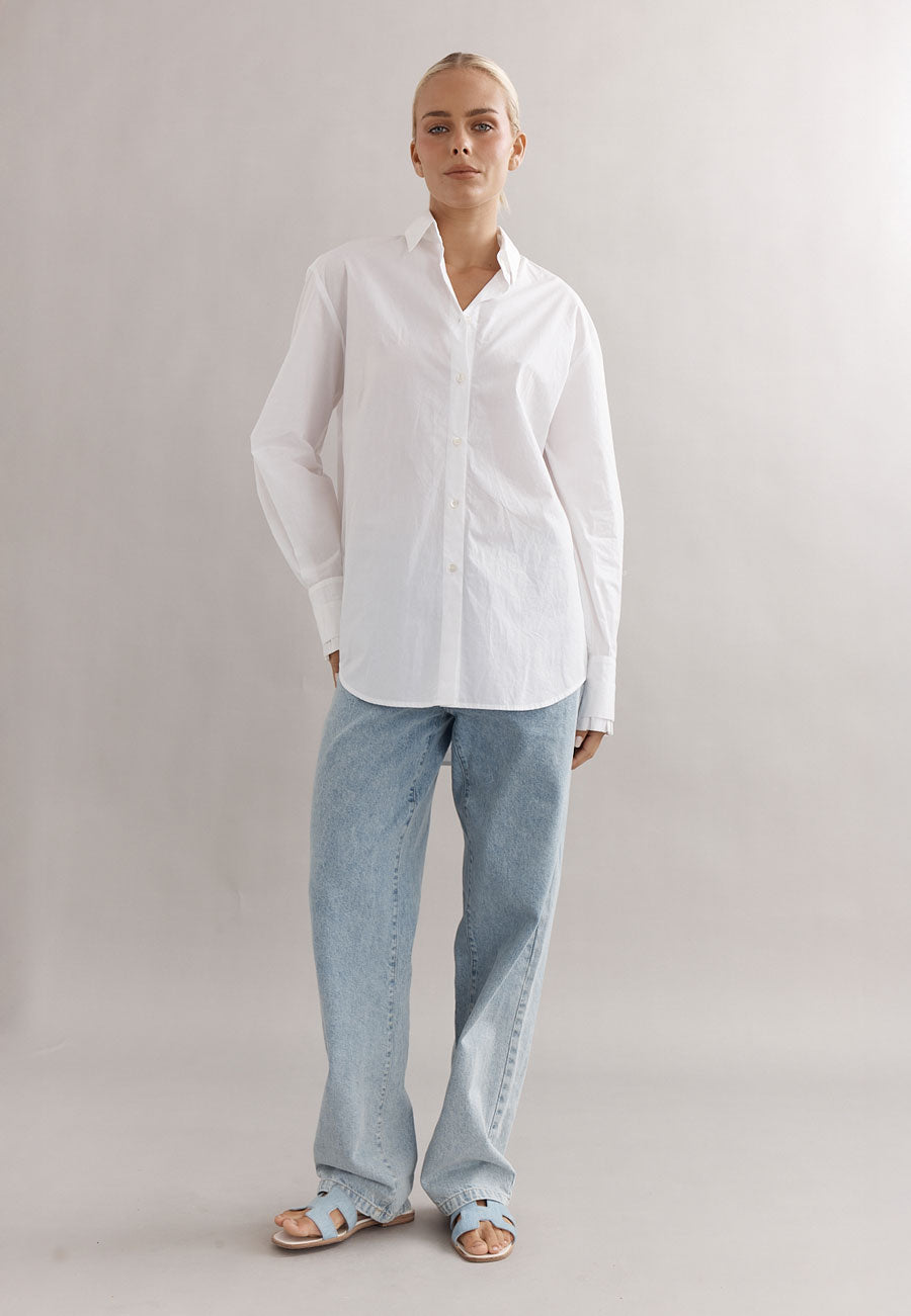 Caitlin Crisp Vienna Shirt White Poplin