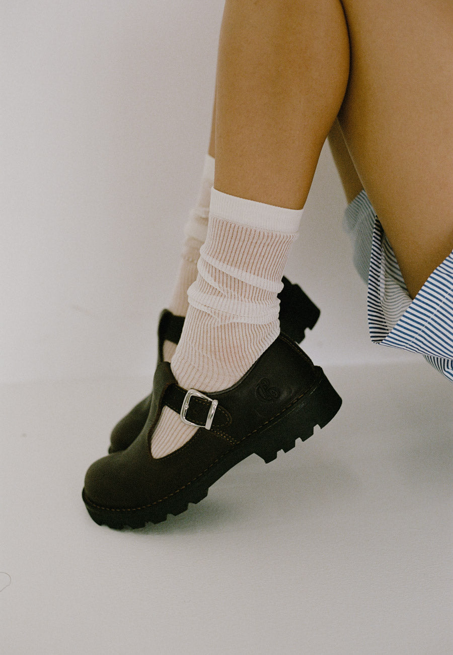 Commonplace X McKinlays Popham T-Bar Black Nubuck