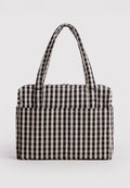 Baggu Cloud Carry-On Black and Cream Gingham