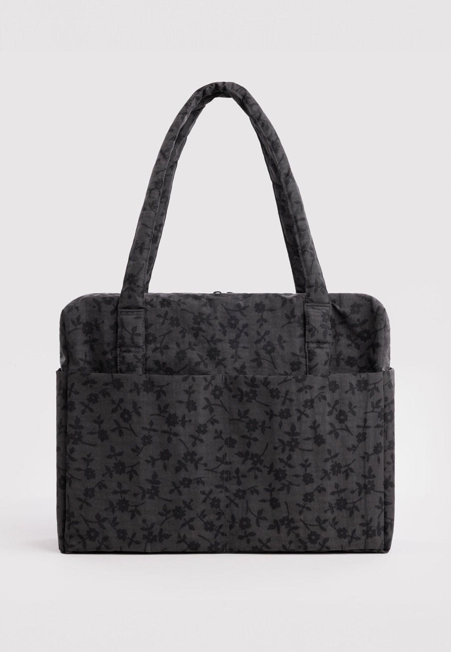Baggu Cloud Carry-On Charcoal Ditsy Floral