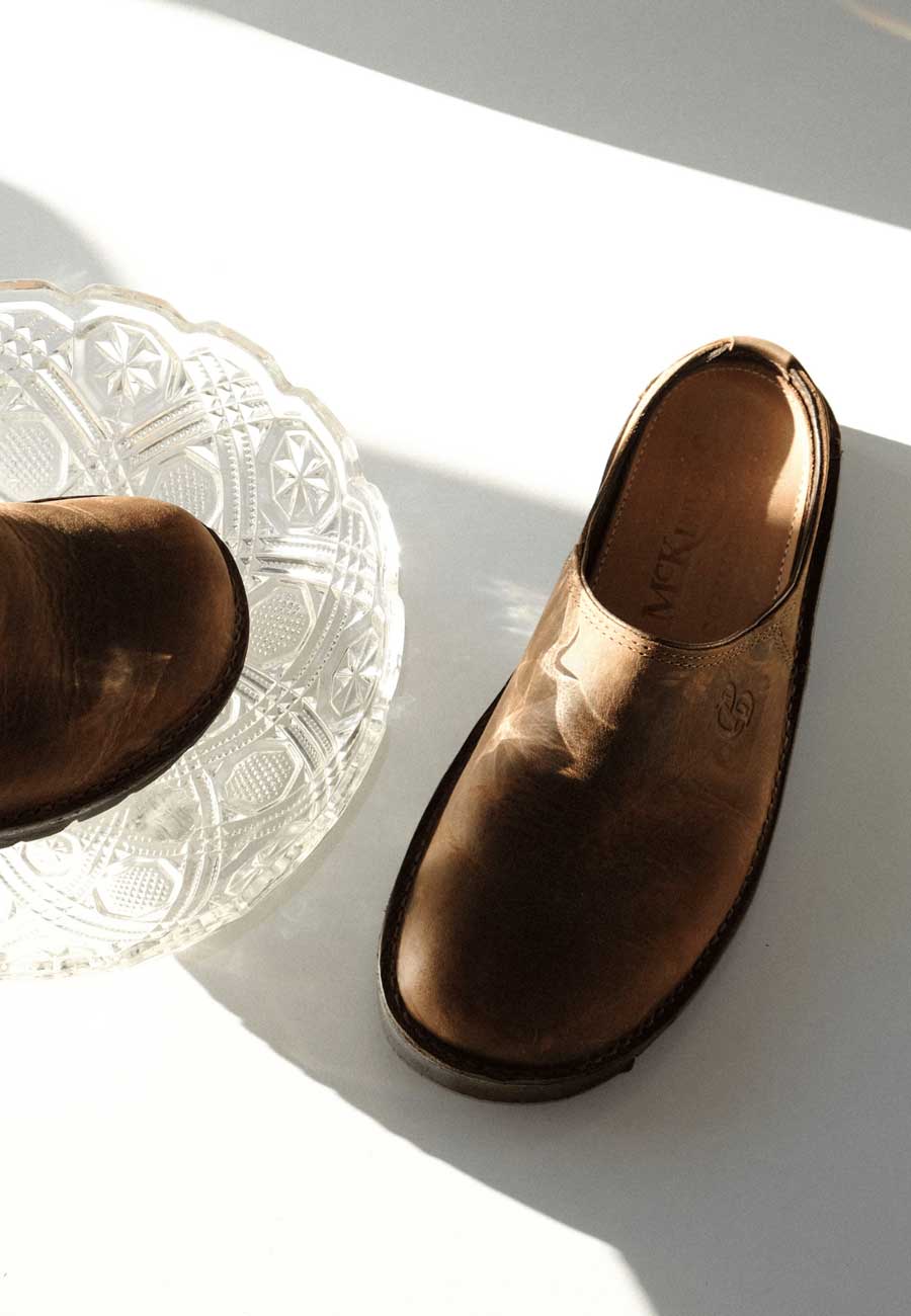 Commonplace X Mckinlays Anderson Slip On Loafer Tobacco Patina