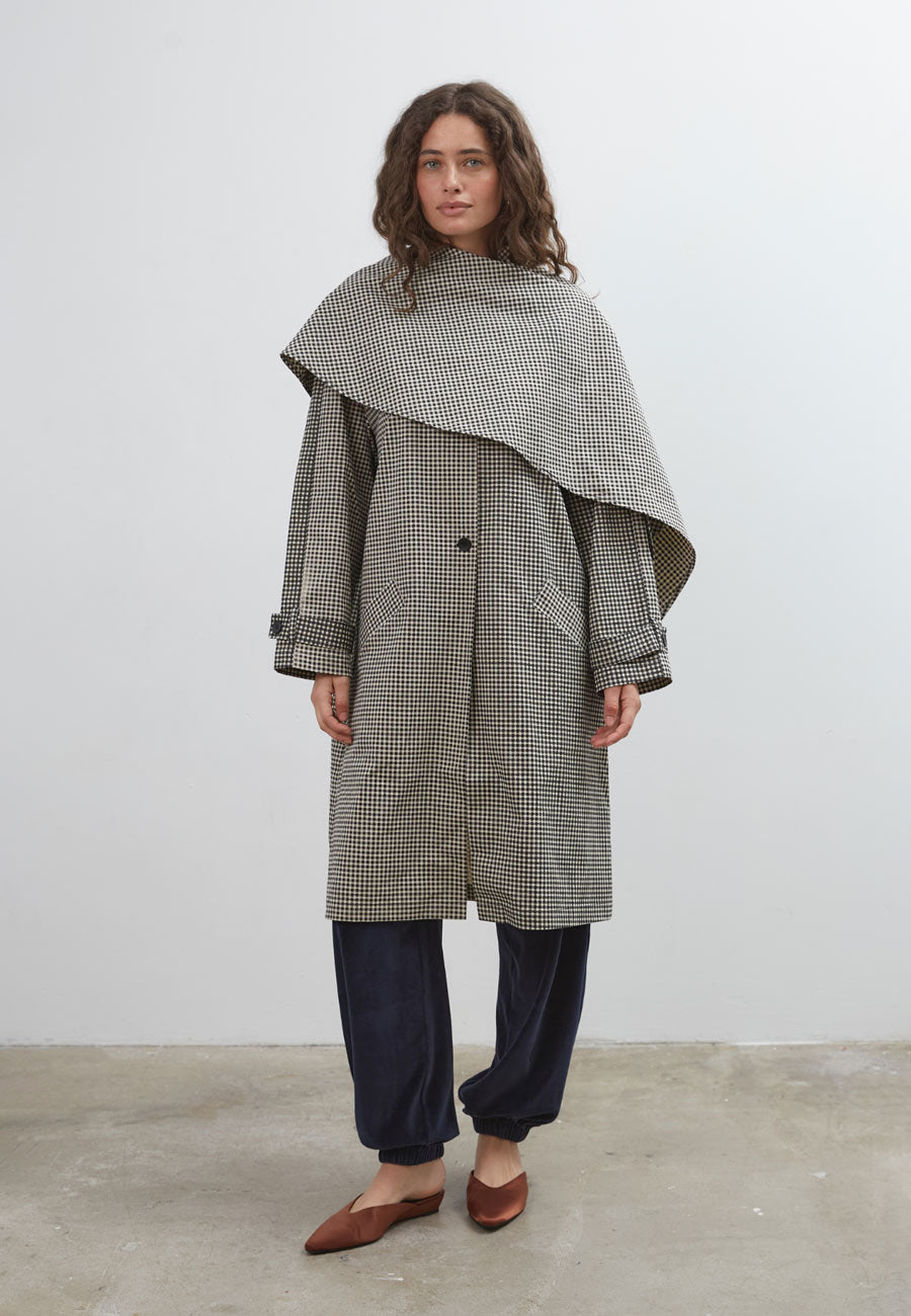 Commonplace Lady Gingham Trench