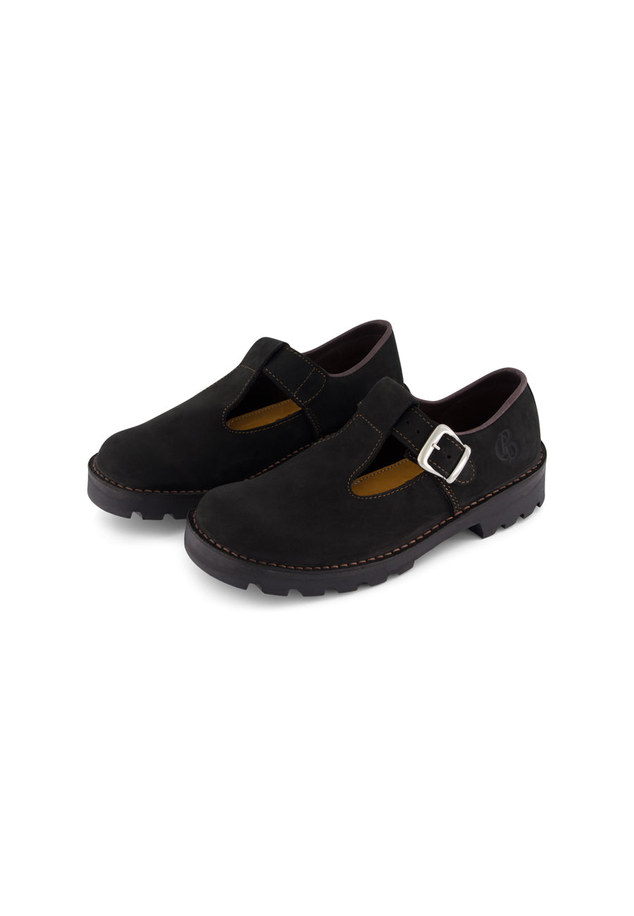 Commonplace X McKinlays Popham T-Bar Black Nubuck