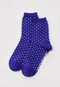 Baggu Crew Sock Micro Blue and White Polka Dot