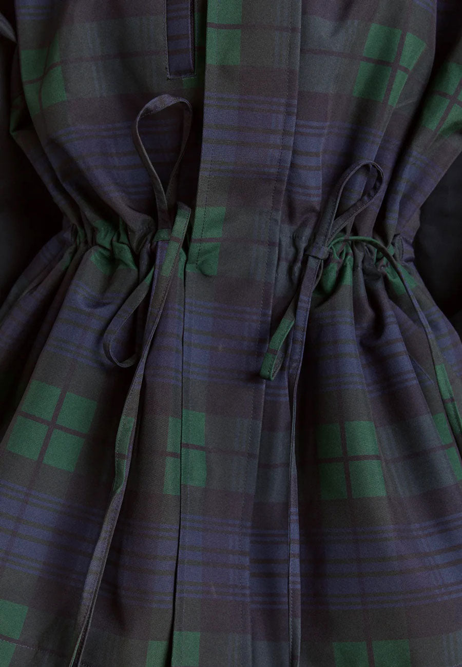 Damson Madder Liu Showerproof Raincoat Navy Check