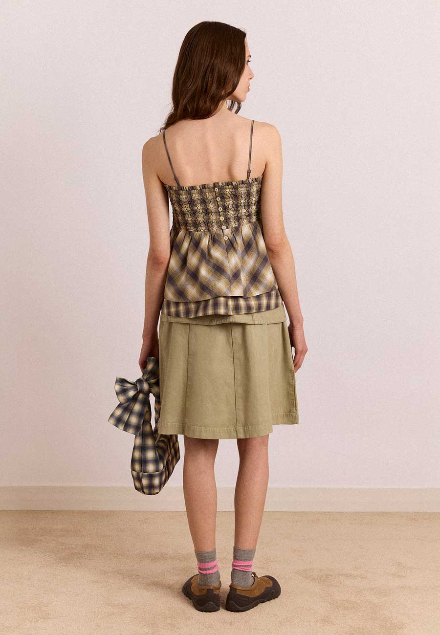 Damson Madder Azalea Cami Cardamon Check