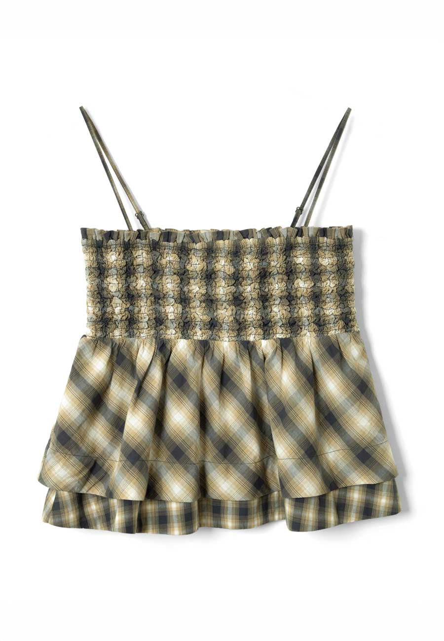 Damson Madder Azalea Cami Cardamon Check