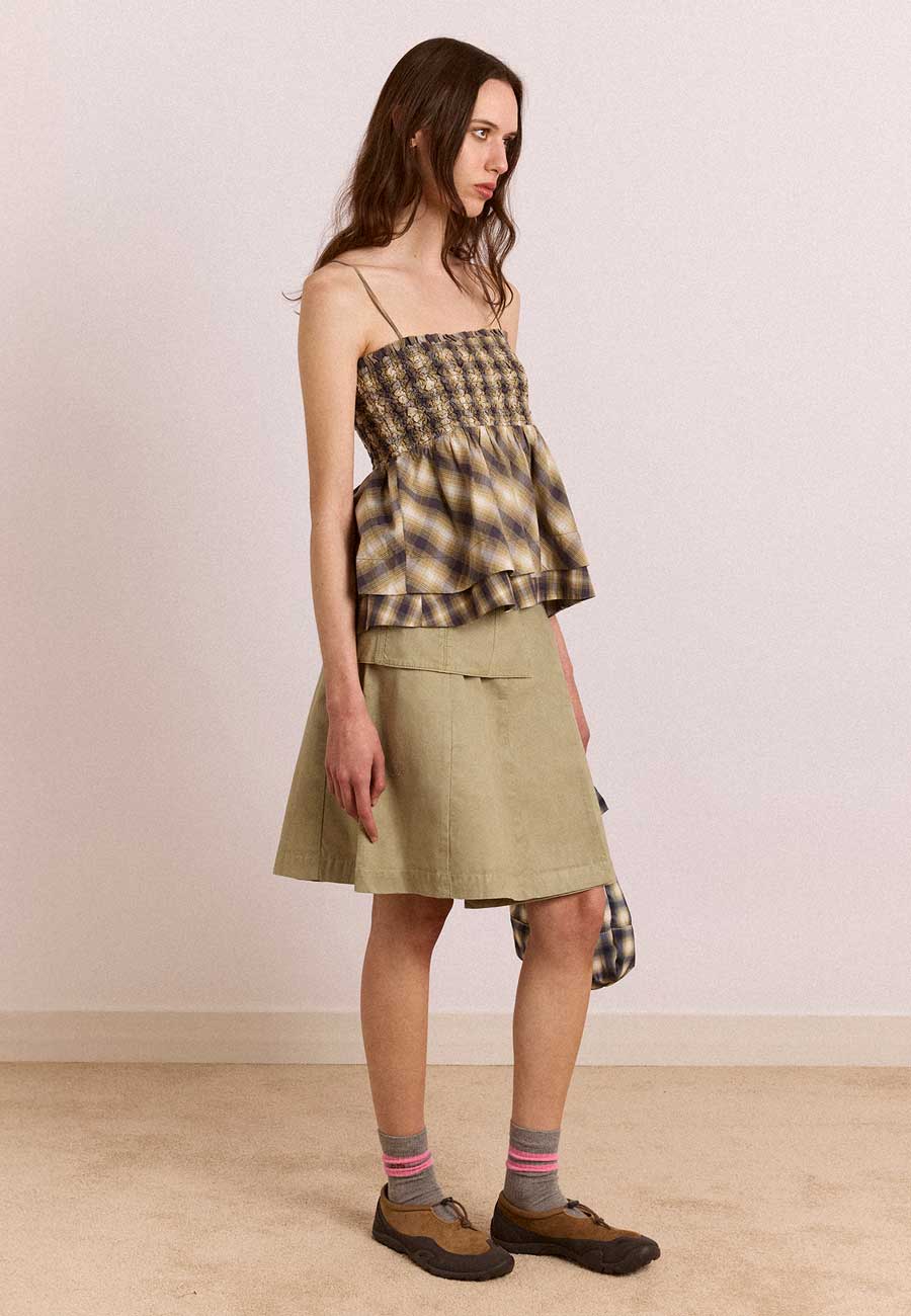 Damson Madder Azalea Cami Cardamon Check