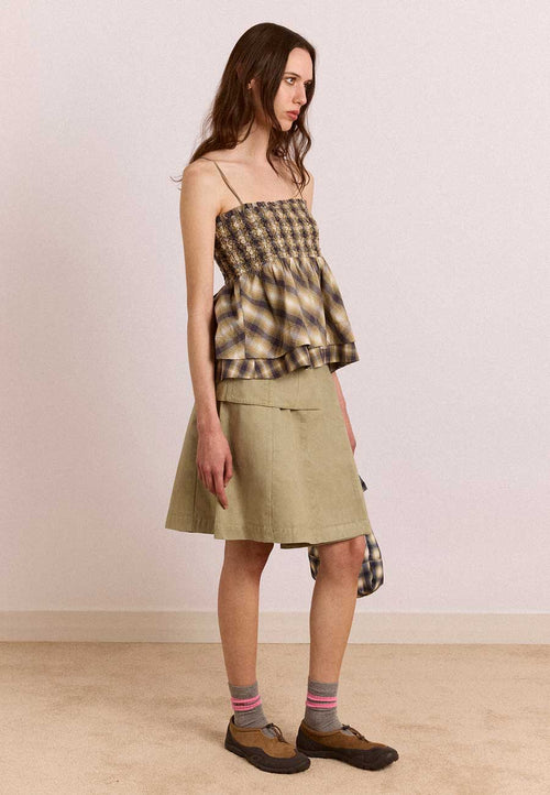 Damson Madder Azalea Cami Cardamon Check