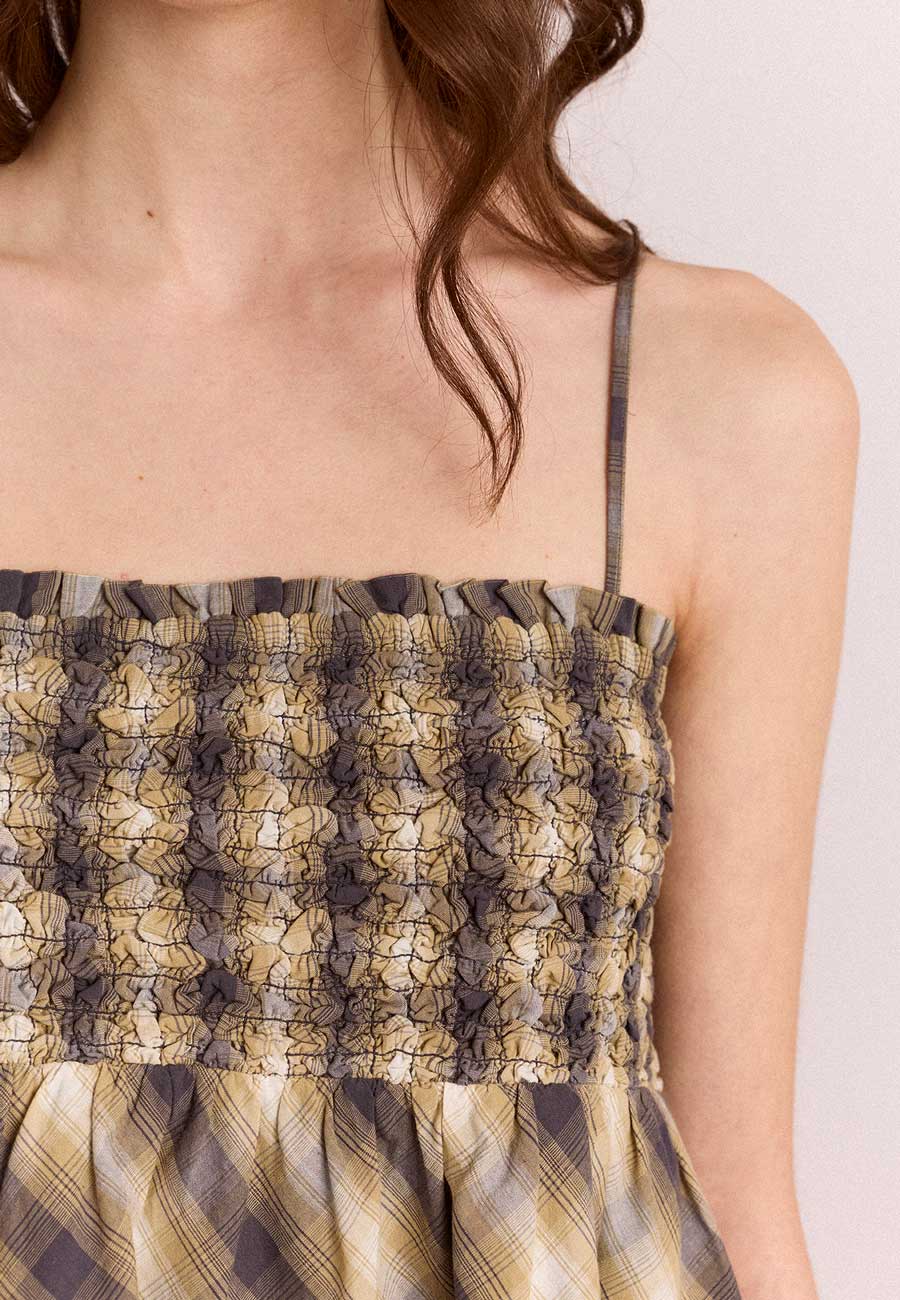 Damson Madder Azalea Cami Cardamon Check