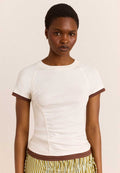 Damson Madder Alicia Short Sleeve Tee White