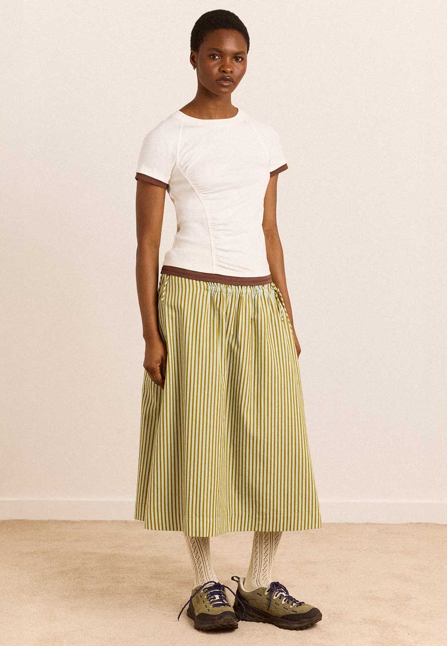 Damson Madder Alicia Short Sleeve Tee White