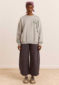 Damson Madder Deli Dog Sweatshirt Grey Marle