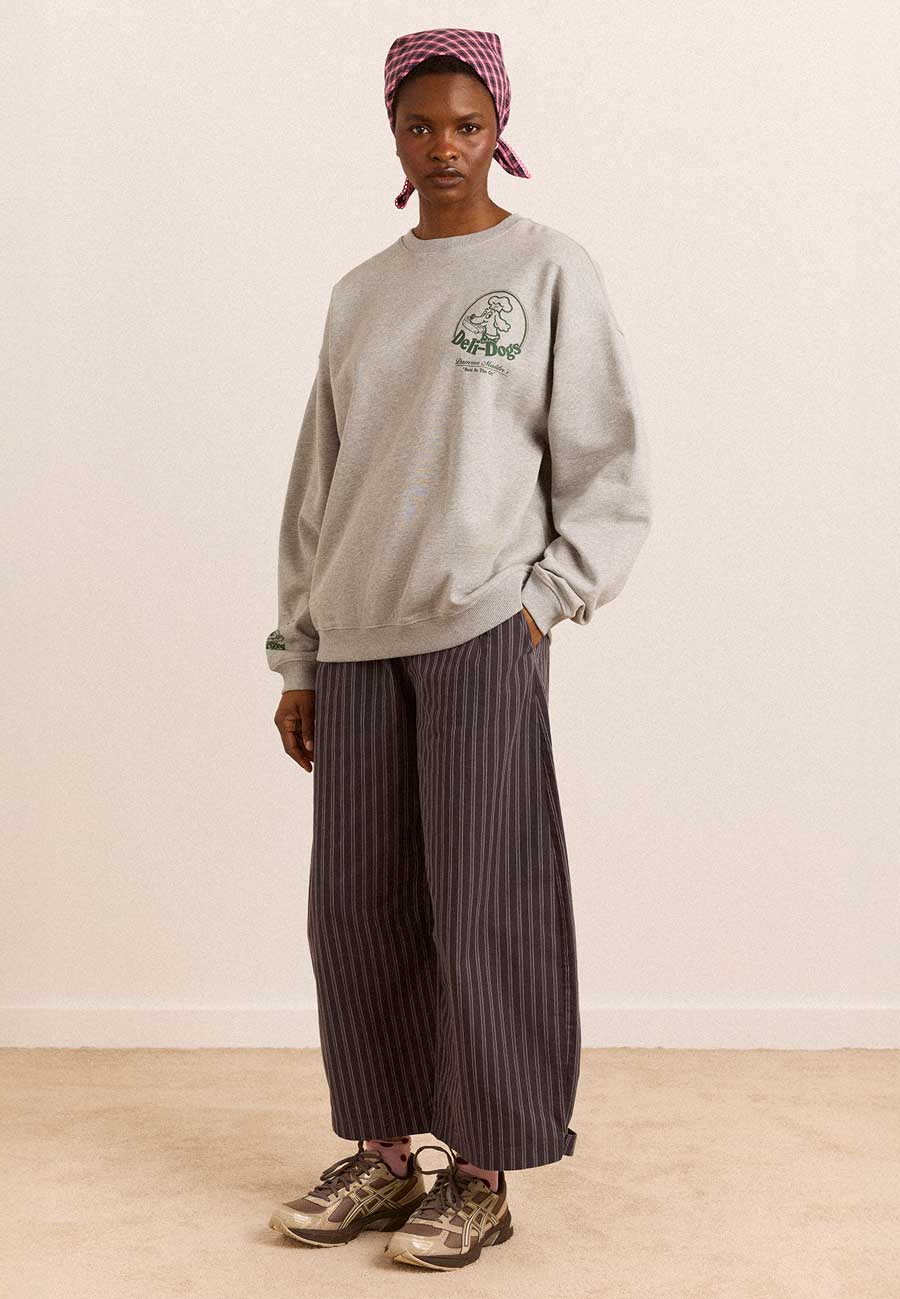 Damson Madder Deli Dog Sweatshirt Grey Marle