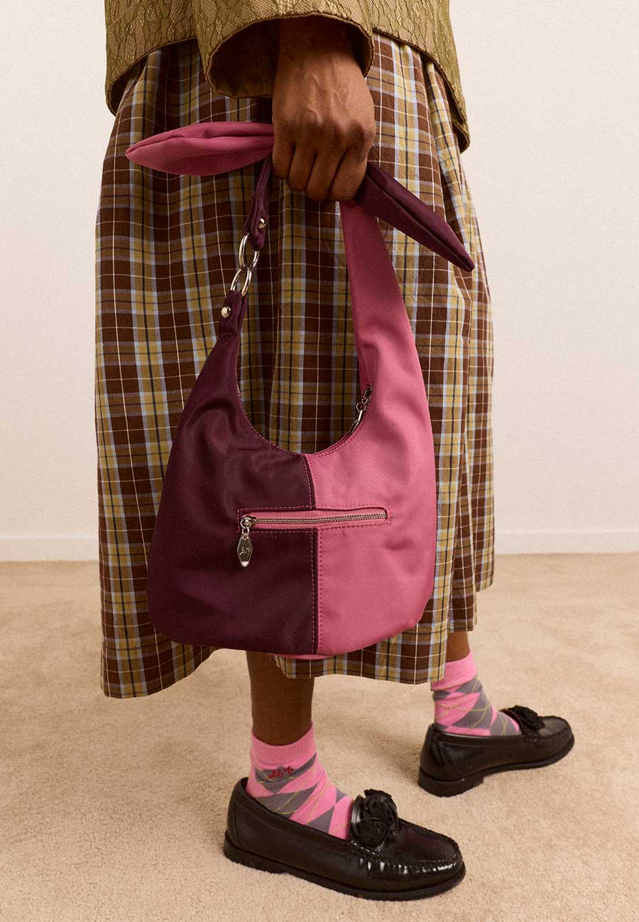 Damson Madder Gene Mini Tie Bag Pink/Burg