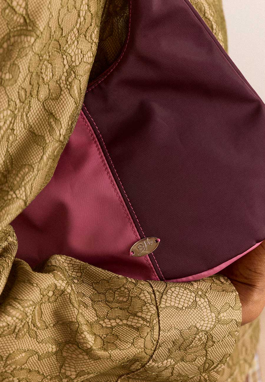 Damson Madder Gene Mini Tie Bag Pink/Burg