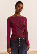 Damson Madder Hannie Tie Jumper Stripe