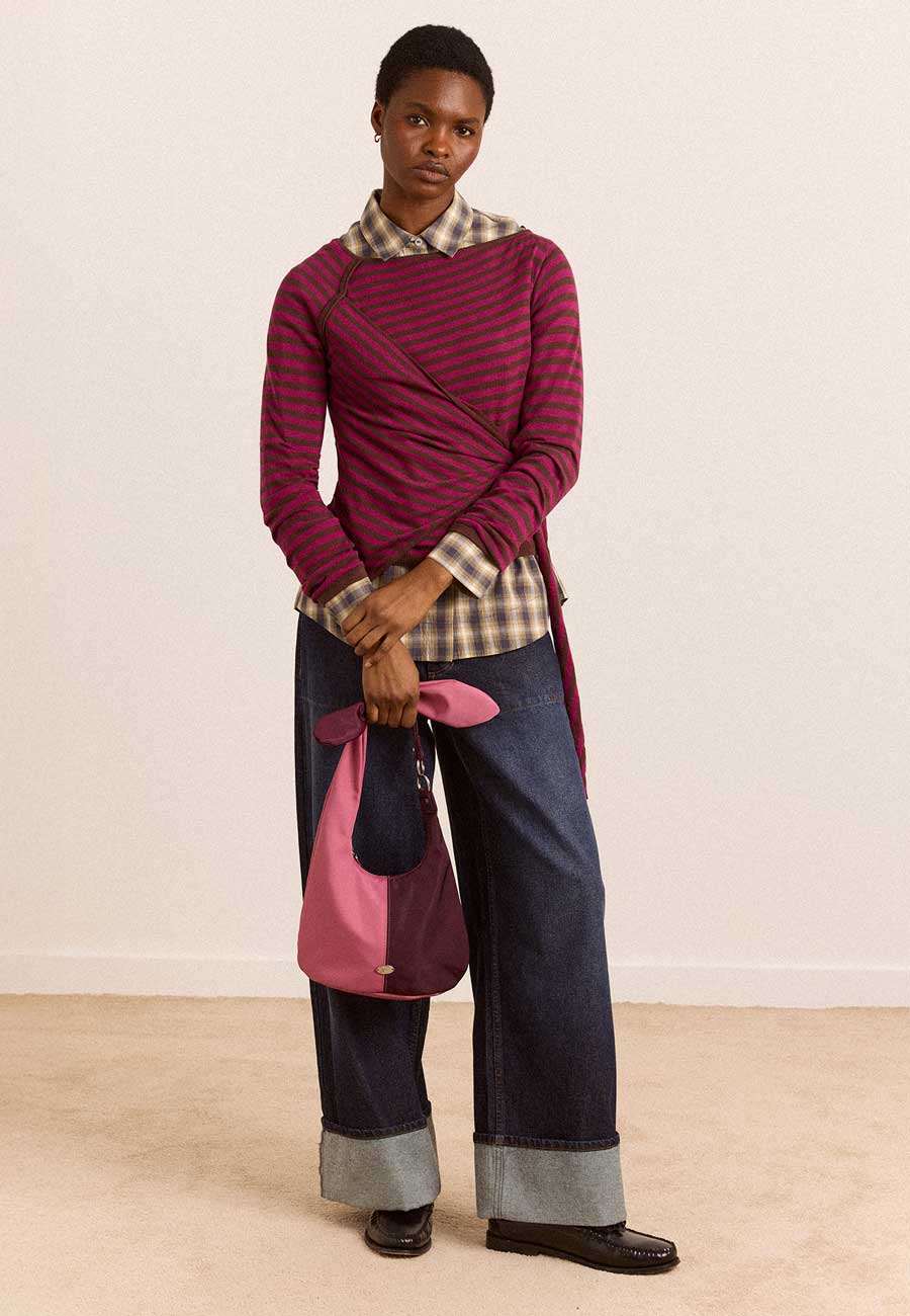 Damson Madder Hannie Tie Jumper Stripe