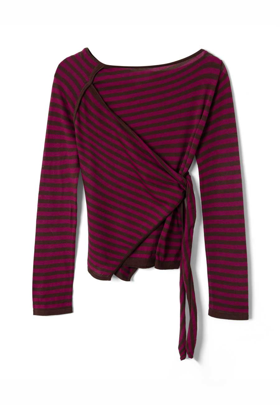 Damson Madder Hannie Tie Jumper Stripe