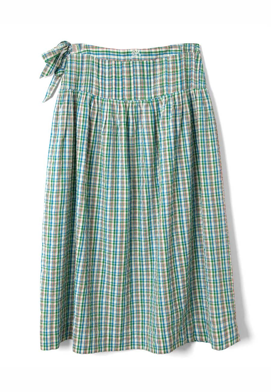 Damson Madder Josie Midi Skirt Picnic Check