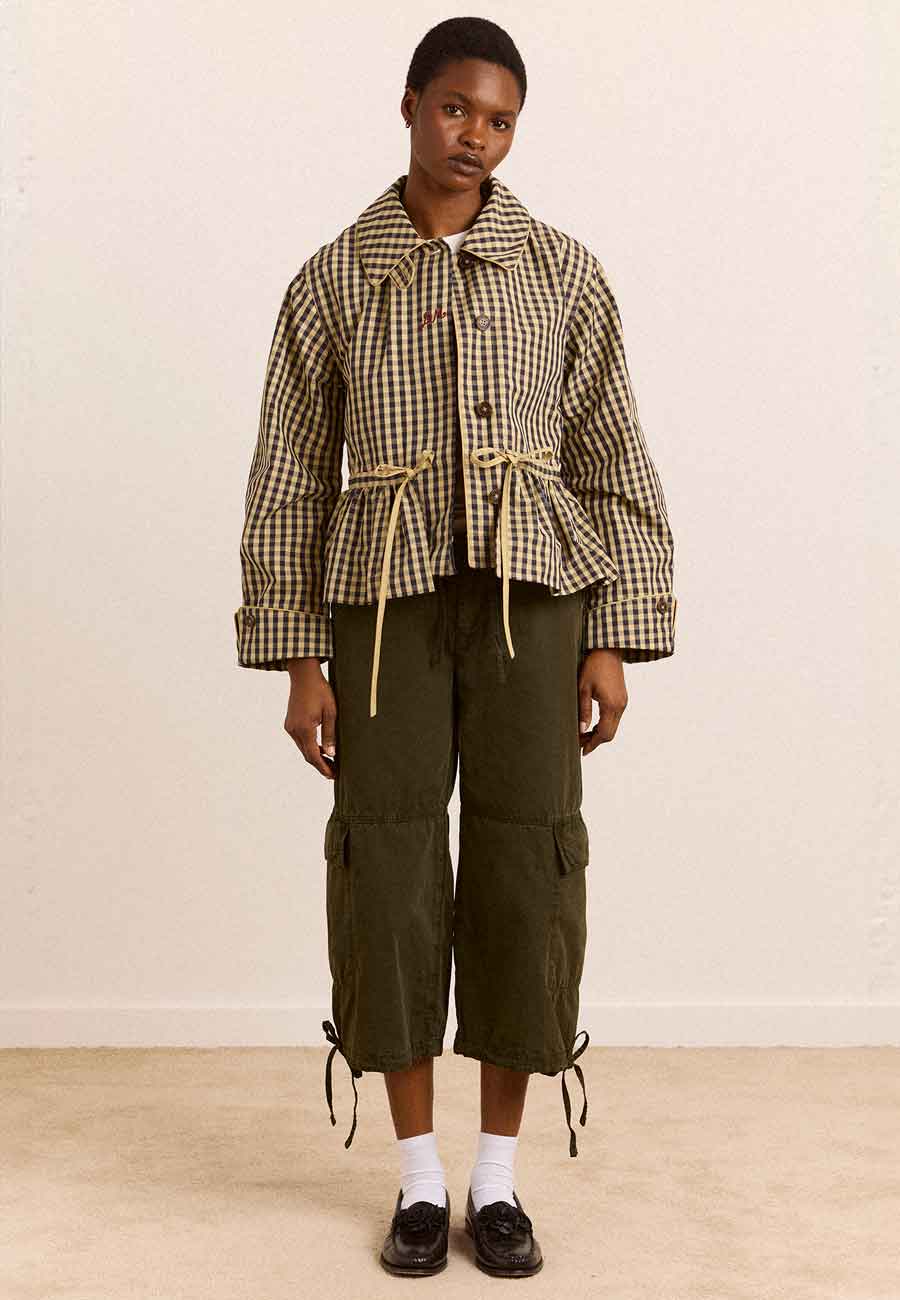 Damson Madder Myrtle Trench Navy Gingham