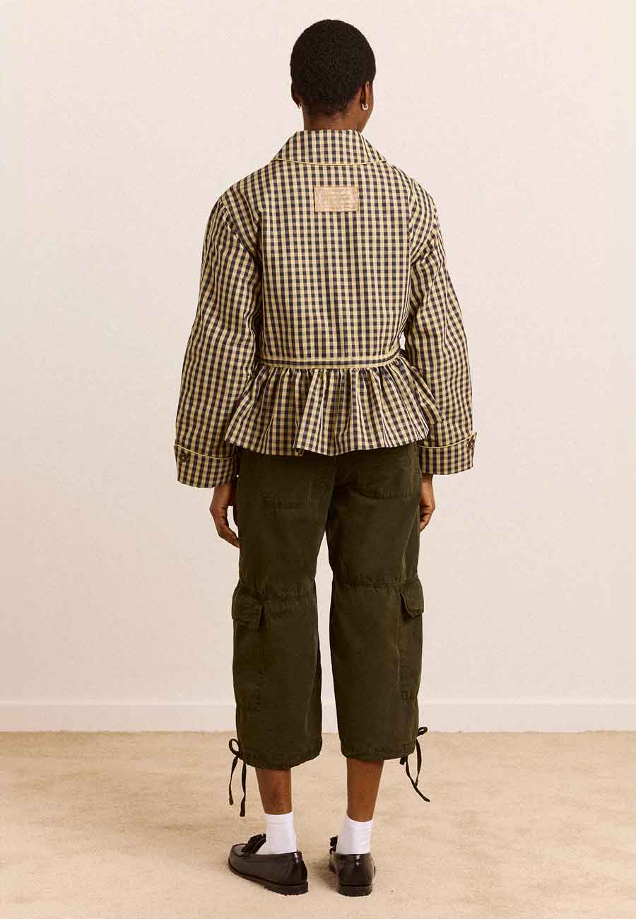 Damson Madder Myrtle Trench Navy Gingham