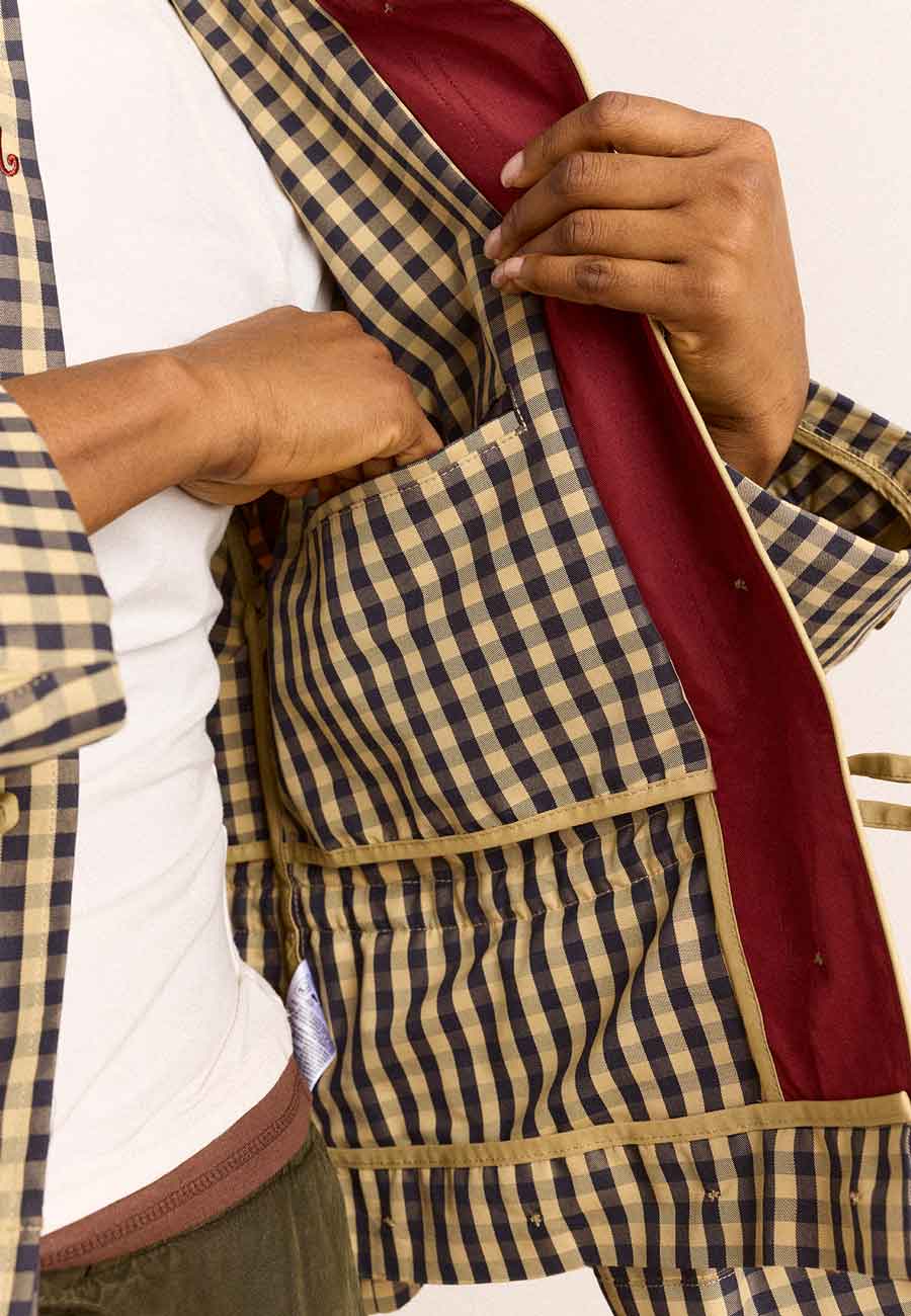 Damson Madder Myrtle Trench Navy Gingham