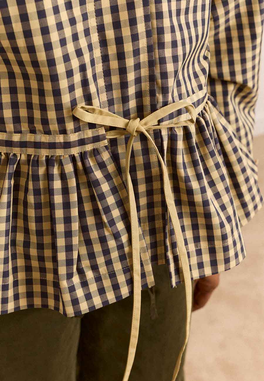 Damson Madder Myrtle Trench Navy Gingham