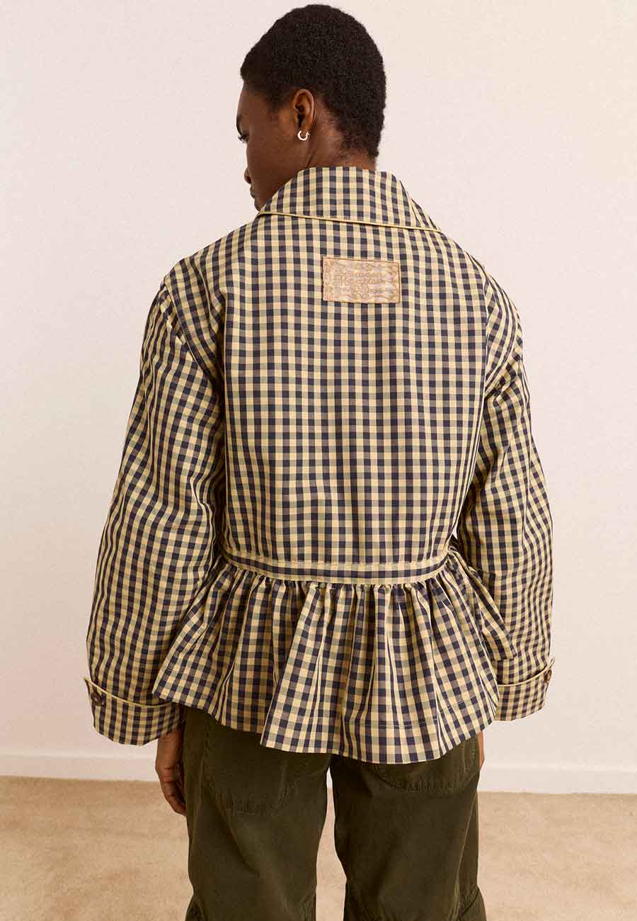 Damson Madder Myrtle Trench Navy Gingham