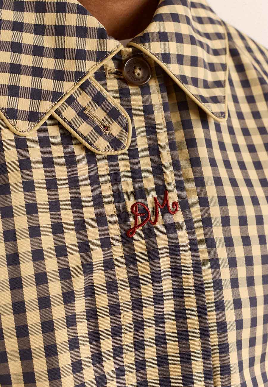 Damson Madder Myrtle Trench Navy Gingham