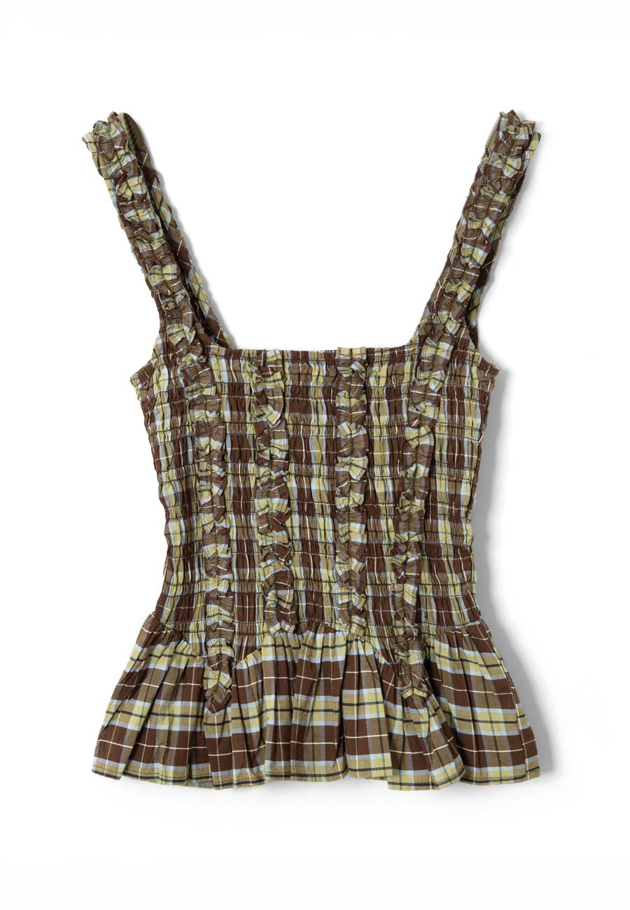Damson Madder Raphi Cami Cocoa Check