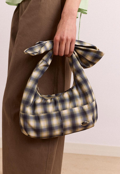 Damson Madder Roo Check Tie Bag Cardamon Check